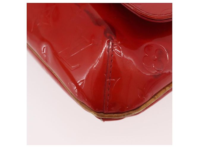 LOUIS VUITTON Borsa Thompson Street Monogram Vernis Rossa M91094 Auth BAZ450 Rosso - vista 14