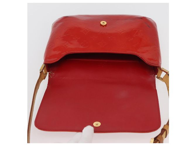 LOUIS VUITTON Borsa Thompson Street Monogram Vernis Rossa M91094 Auth BAZ450 Rosso - vista 17