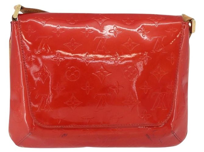 LOUIS VUITTON Borsa Thompson Street Monogram Vernis Rossa M91094 Auth BAZ450 Rosso - vista 2