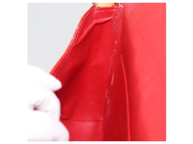 LOUIS VUITTON Borsa Thompson Street Monogram Vernis Rossa M91094 Auth BAZ450 Rosso - vista 21