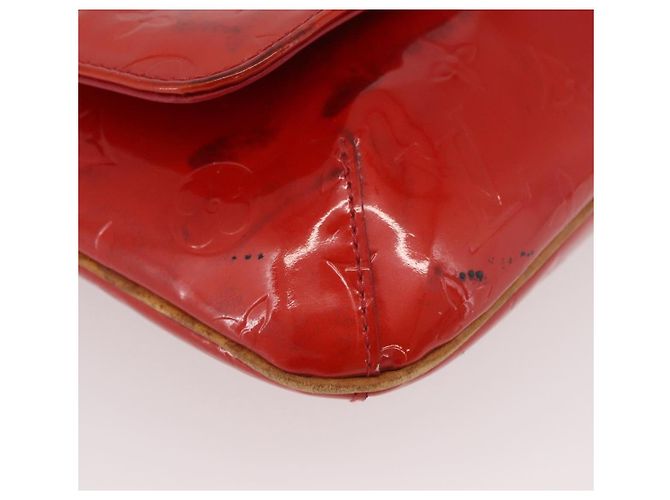 LOUIS VUITTON Borsa Thompson Street Monogram Vernis Rossa M91094 Auth BAZ450 Rosso - vista 9