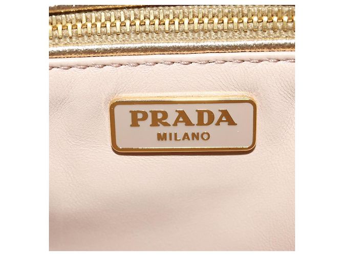 Borsa a spalla PRADA in pelliccia beige oro Auth BAZ731SM D'oro - vista 24