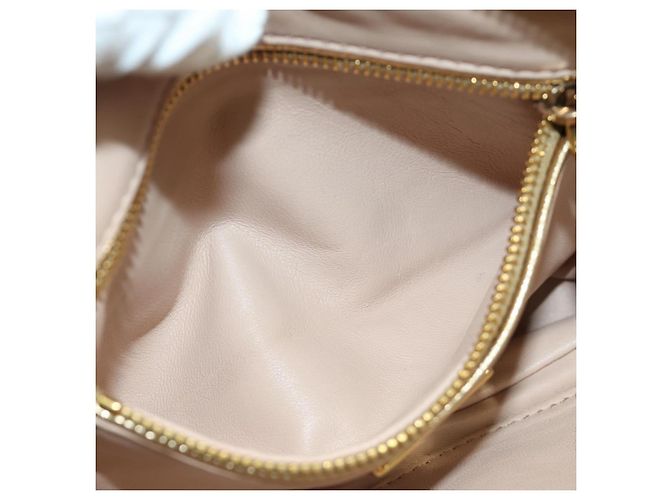 Borsa a spalla PRADA in pelliccia beige oro Auth BAZ731SM D'oro - vista 28