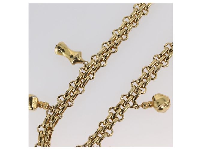 Collana Christian Dior metallo tono oro Auth BAZ515V - vista 10