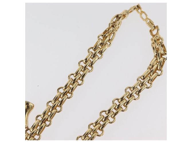 Collana Christian Dior metallo tono oro Auth BAZ515V - vista 11