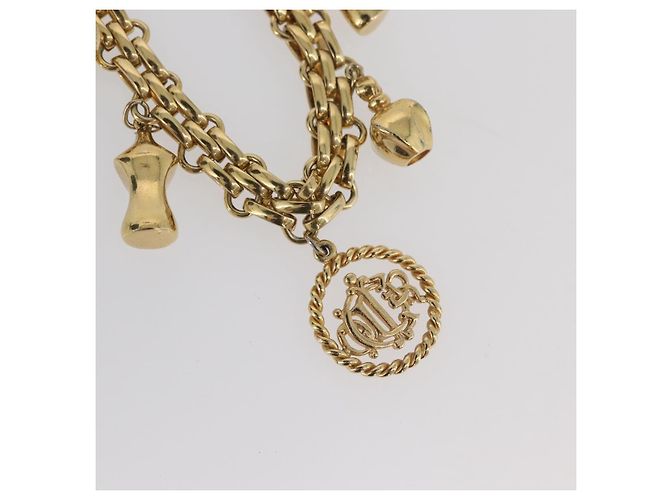 Collana Christian Dior metallo tono oro Auth BAZ515V - vista 3