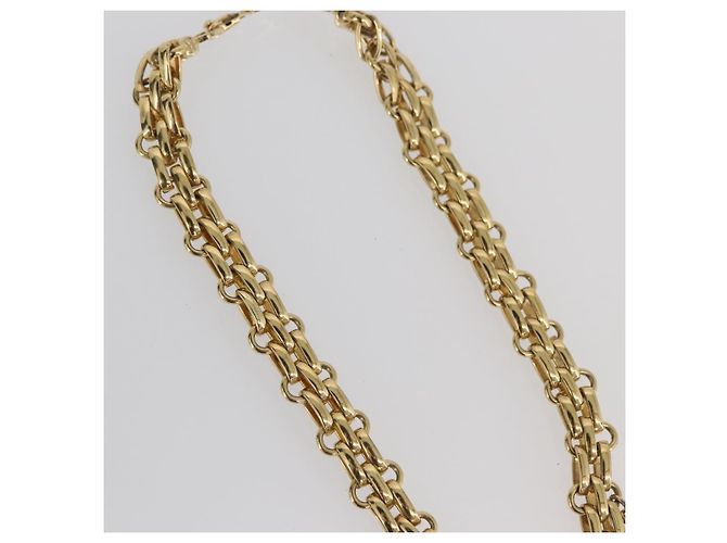 Collana Christian Dior metallo tono oro Auth BAZ515V - vista 6