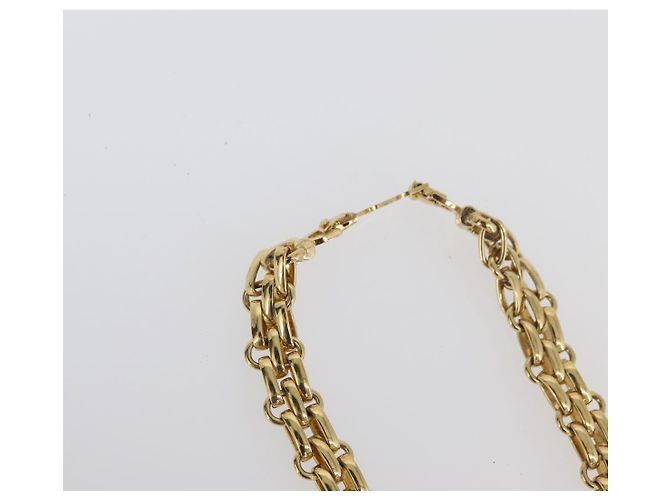 Collana Christian Dior metallo tono oro Auth BAZ515V - vista 7