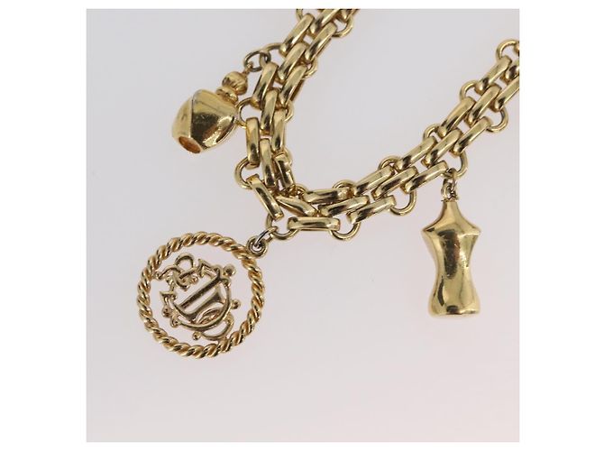 Collana Christian Dior metallo tono oro Auth BAZ515V - vista 9