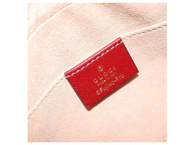 Gucci Borsa Doraemon Micro GG Supreme in PVC beige e oro 647784 Auth ka3475SAM D'oro - vista 16