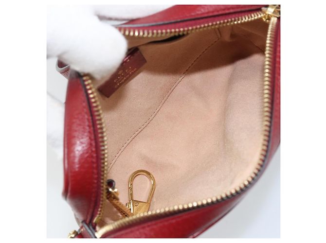 Gucci Borsa Doraemon Micro GG Supreme in PVC beige e oro 647784 Auth ka3475SAM D'oro - vista 17