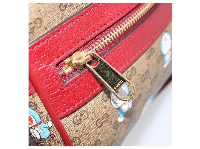Gucci Borsa Doraemon Micro GG Supreme in PVC beige e oro 647784 Auth ka3475SAM D'oro - vista 21