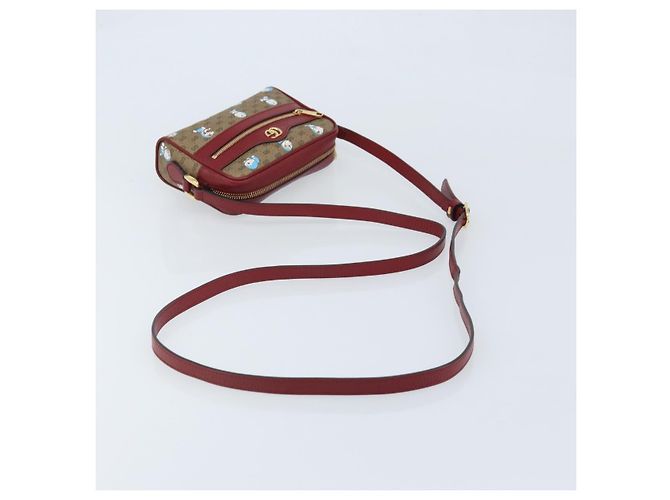 Gucci Borsa Doraemon Micro GG Supreme in PVC beige e oro 647784 Auth ka3475SAM D'oro - vista 7