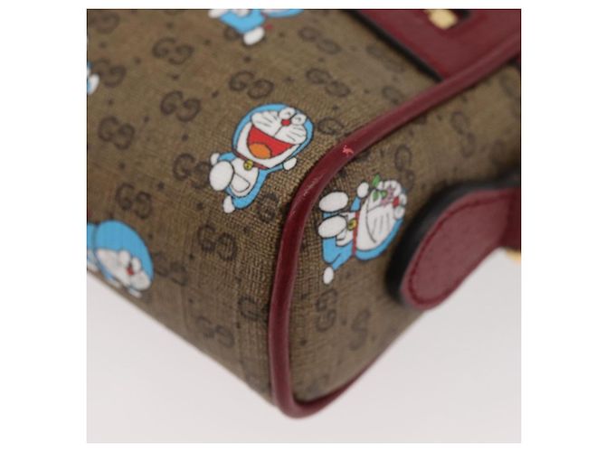 Borsa PVC Beige GUCCI Micro GG Supreme Doraemon x Fujiko-Pro 647784 Auth 167167SM D'oro - vista 11