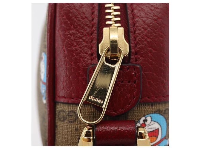 Borsa PVC Beige GUCCI Micro GG Supreme Doraemon x Fujiko-Pro 647784 Auth 167167SM D'oro - vista 14