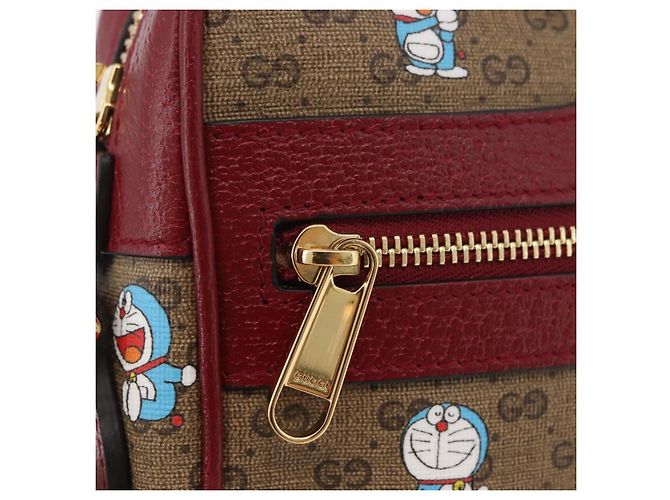 Borsa PVC Beige GUCCI Micro GG Supreme Doraemon x Fujiko-Pro 647784 Auth 167167SM D'oro - vista 16
