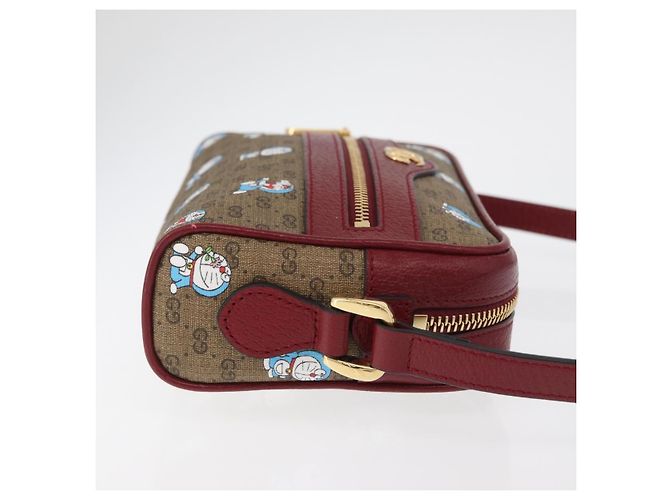 Borsa PVC Beige GUCCI Micro GG Supreme Doraemon x Fujiko-Pro 647784 Auth 167167SM D'oro - vista 4