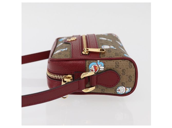 Borsa PVC Beige GUCCI Micro GG Supreme Doraemon x Fujiko-Pro 647784 Auth 167167SM D'oro - vista 5
