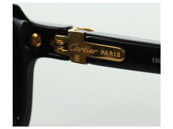Occhiali da sole CARTIER Vertigo in plastica Neri Auth am11189SM Nero - vista 15