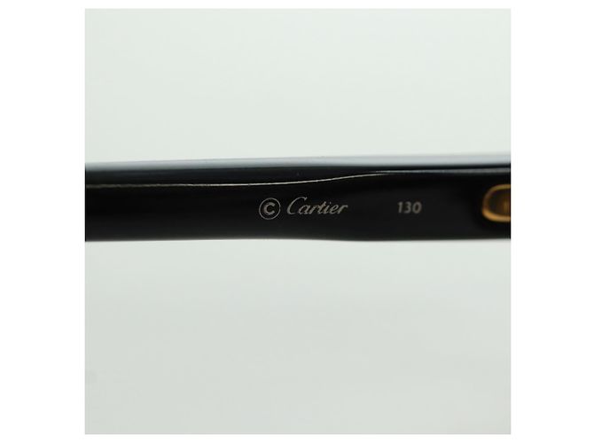 Occhiali da sole CARTIER Vertigo in plastica Neri Auth am11189SM Nero - vista 20