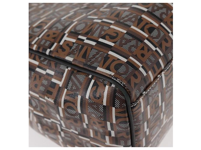 Borsa Tote Salvatore Ferragamo PVC Marrone Auth BA11865 - vista 10