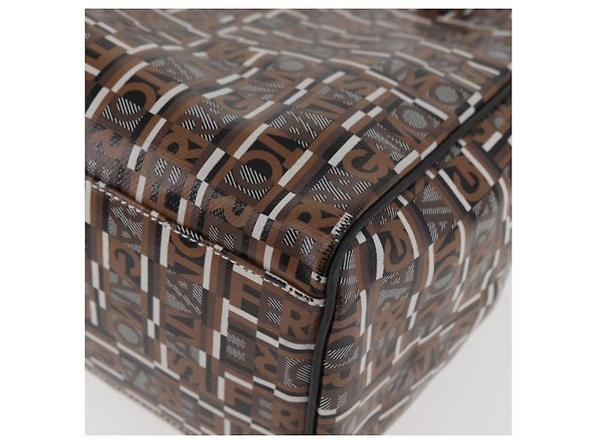 Borsa Tote Salvatore Ferragamo PVC Marrone Auth BA11865 - vista 11