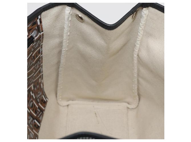 Borsa Tote Salvatore Ferragamo PVC Marrone Auth BA11865 - vista 17