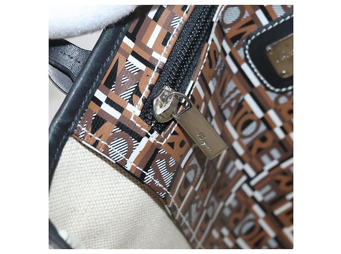 Borsa Tote Salvatore Ferragamo PVC Marrone Auth BA11865 - vista 18