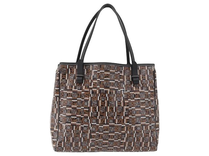 Borsa Tote Salvatore Ferragamo PVC Marrone Auth BA11865 - vista 2
