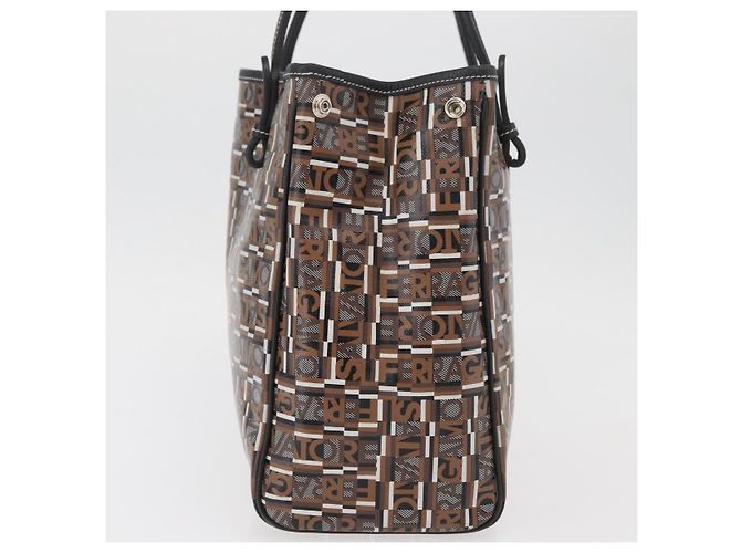 Borsa Tote Salvatore Ferragamo PVC Marrone Auth BA11865 - vista 4