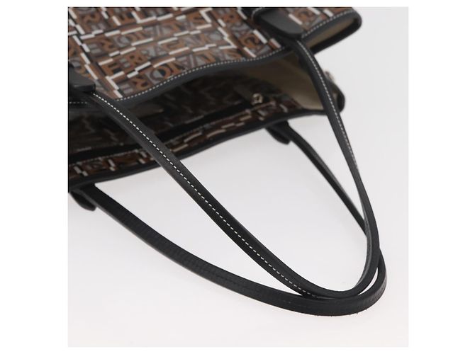 Borsa Tote Salvatore Ferragamo PVC Marrone Auth BA11865 - vista 7
