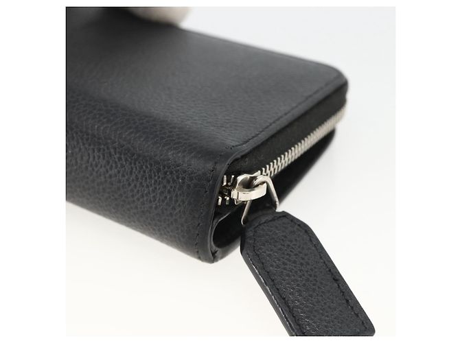 Portafoglio Bifold in Pelle Nera Argento Auth bs34223 SAINT LAURENT Nero - vista 10