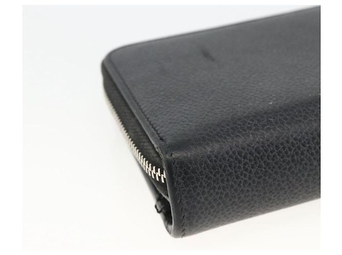 Portafoglio Bifold in Pelle Nera Argento Auth bs34223 SAINT LAURENT Nero - vista 11
