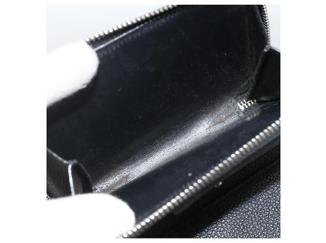 Portafoglio Bifold in Pelle Nera Argento Auth bs34223 SAINT LAURENT Nero - vista 22