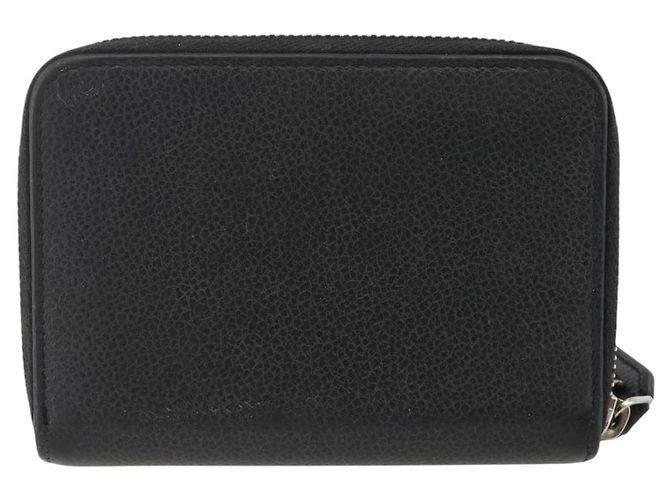Portafoglio Bifold in Pelle Nera Argento Auth bs34223 SAINT LAURENT Nero - vista 3