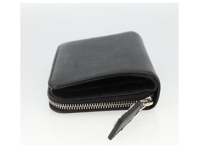 Portafoglio Bifold in Pelle Nera Argento Auth bs34223 SAINT LAURENT Nero - vista 4