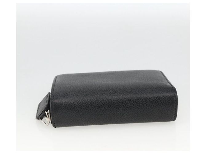 Portafoglio Bifold in Pelle Nera Argento Auth bs34223 SAINT LAURENT Nero - vista 7
