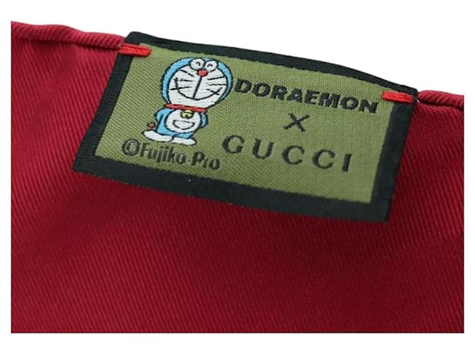 Gucci Sciarpa in seta Micro GG Doraemon Beige Auth YKZ755M - vista 12