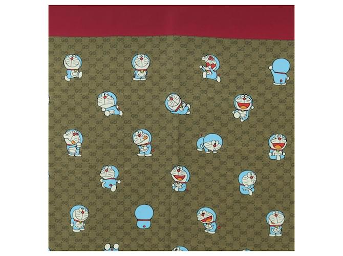 Gucci Sciarpa in seta Micro GG Doraemon Beige Auth YKZ755M - vista 3