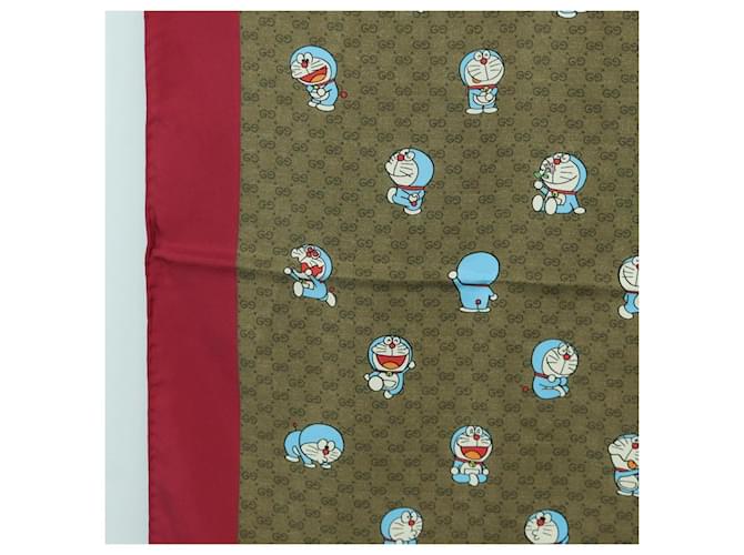 Gucci Sciarpa in seta Micro GG Doraemon Beige Auth YKZ755M - vista 5