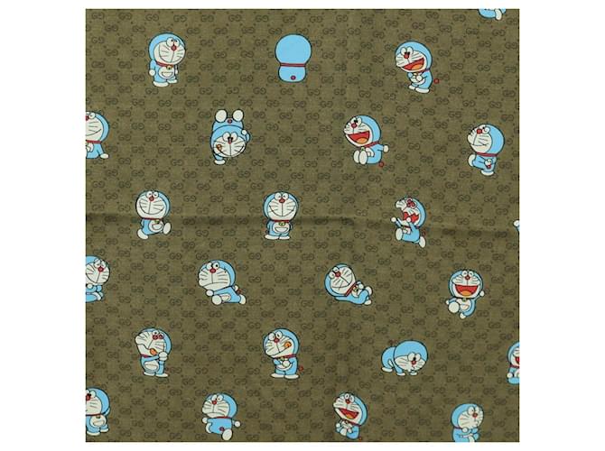 Gucci Sciarpa in seta Micro GG Doraemon Beige Auth YKZ755M - vista 6