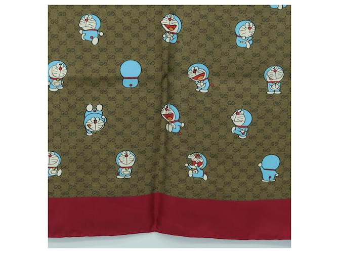 Gucci Sciarpa in seta Micro GG Doraemon Beige Auth YKZ755M - vista 9