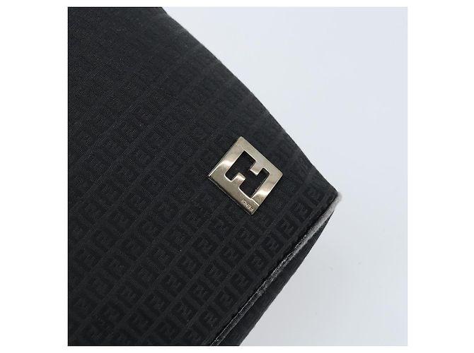 FENDI Zucchino Canvas Tote Bag Schwarz Silber Auth mr2209 - Ansicht 10