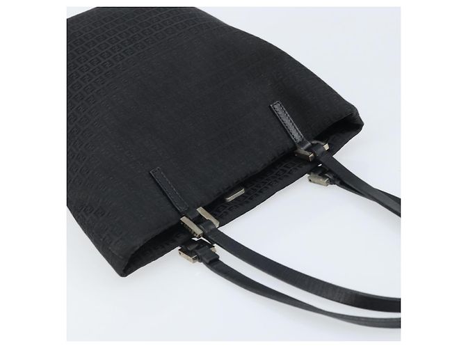 FENDI Zucchino Canvas Tote Bag Schwarz Silber Auth mr2209 - Ansicht 6