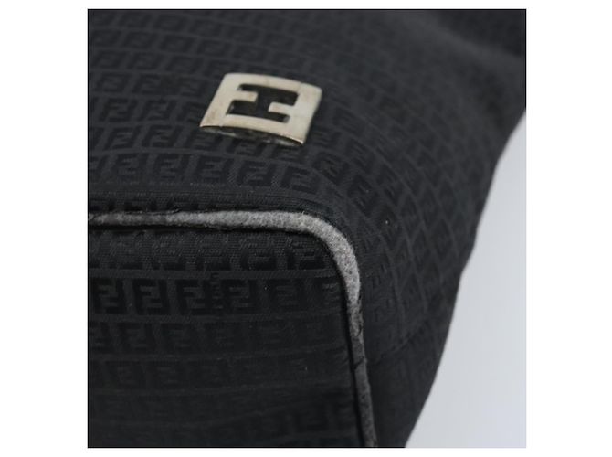 FENDI Zucchino Canvas Tote Bag Schwarz Silber Auth mr2209 - Ansicht 9