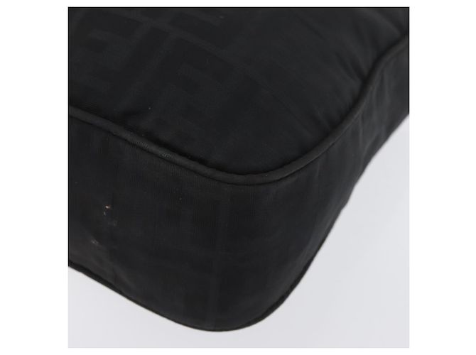 Borsa a Spalla FENDI in Tela Zucca Nera e Oro Auth 174614 Nero D'oro - vista 16