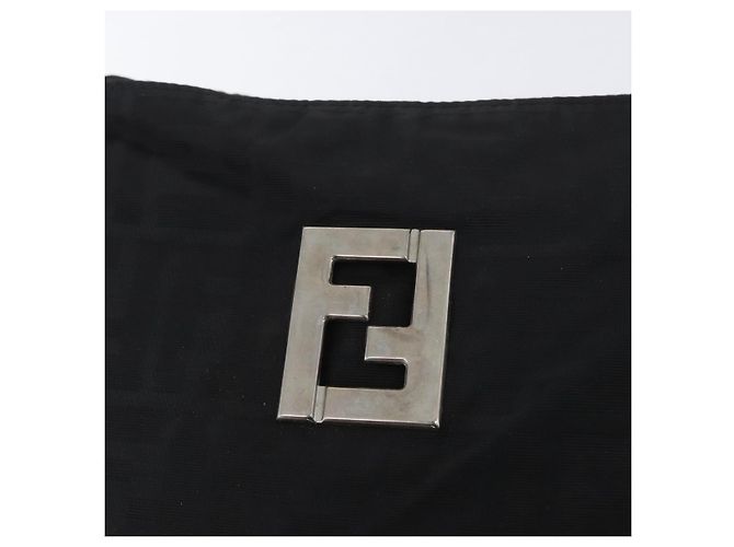 Borsa a Spalla FENDI in Tela Zucca Nera e Oro Auth 174614 Nero D'oro - vista 18