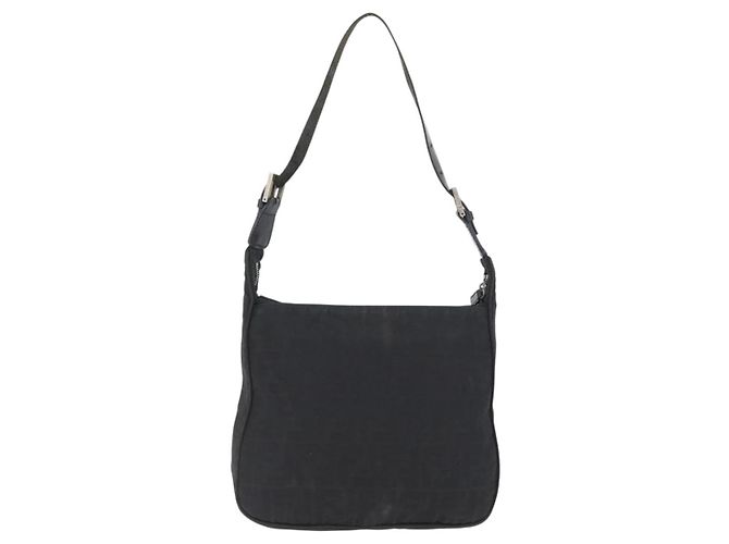 Borsa a Spalla FENDI in Tela Zucca Nera e Oro Auth 174614 Nero D'oro - vista 2