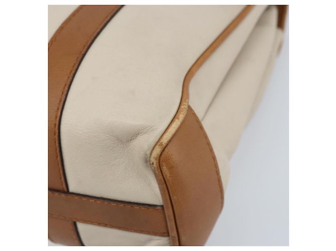 Céline Borsa a mano CELINE in pelle bianca e oro Auth 166779 Bianco D'oro - vista 10