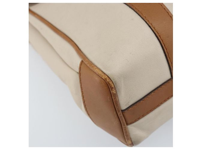 Céline Borsa a mano CELINE in pelle bianca e oro Auth 166779 Bianco D'oro - vista 11